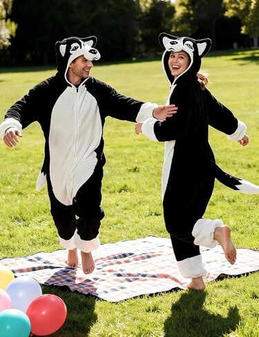 vavalad Dog Costume for Adults Animal Cosplay Dog Onesie Costume Pajamas Women Men in Kuwait