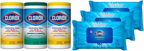 Clorox Disinfecting Wipes Value Pack, Household Essentials, 75 Count, Pack of 3 (Package May Vary) in Kuwait