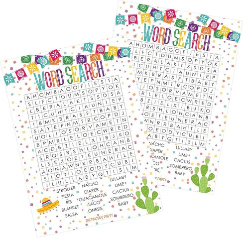 DISTINCTIVS Taco 'Bout a Baby Shower Games, Mommy or Daddy Match and All Things Fiesta, 2 Game Bundle - 20 Dual Sided Cards in Kuwait