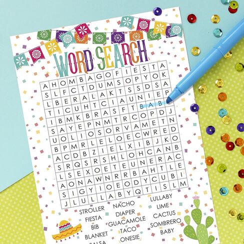 DISTINCTIVS Taco 'Bout a Baby Shower Games, Mommy or Daddy Match and All Things Fiesta, 2 Game Bundle - 20 Dual Sided Cards in Kuwait
