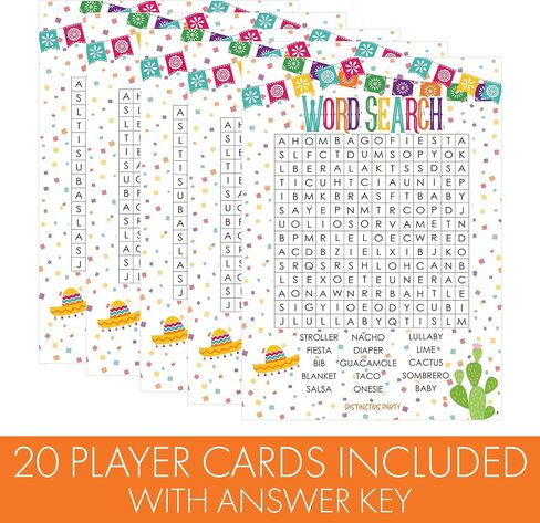 DISTINCTIVS Taco 'Bout a Baby Shower Games, Mommy or Daddy Match and All Things Fiesta, 2 Game Bundle - 20 Dual Sided Cards in Kuwait