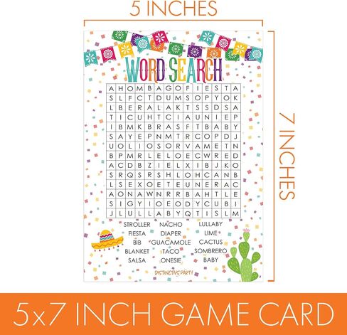 DISTINCTIVS Taco 'Bout a Baby Shower Games, Mommy or Daddy Match and All Things Fiesta, 2 Game Bundle - 20 Dual Sided Cards in Kuwait