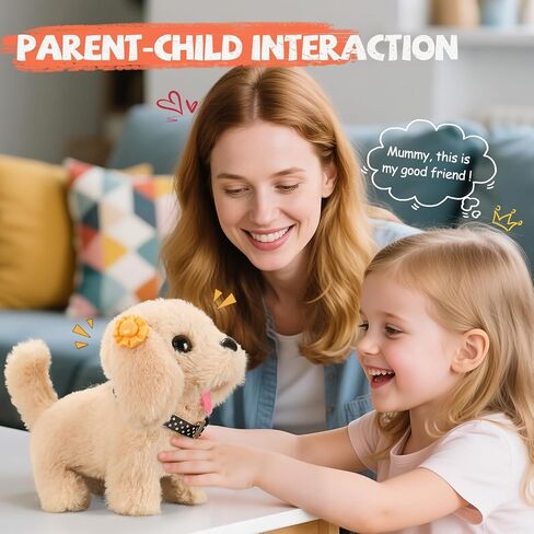 لعبة الكلب للأطفال، ألعاب محشوة قطيفة تفاعلية للكلاب التي تمشي وتنبح، 16 قطعة من مجموعة اللعب الإلكترونية لرعاية الحيوانات الأليفة مع حقيبة ظهر، ألعاب العريس والأعلاف، هدايا للفتيات 3-5 5-7 6-8 8-12 in Kuwait