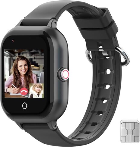wonlex Kids Smart Watch with GPS Tracker and Calling, 4G Smartwatches Girls Boys with SIM Card SOS Camera Voice Video Call School Mode for Kids Children Aged 4-12 Birthday Gifts (Pink) in Saudi Arabia