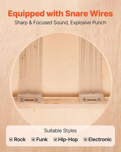 Cajon ثلاثية النغمة ، طبل Cajon Cajon Box المحمول مع سلاسل الجيتار الداخلية فريدة من نوعها in Kuwait