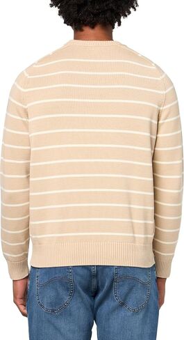 Lacoste Men's Striped 3D Knit Cotton Crew Neck Sweater in Saudi Arabia