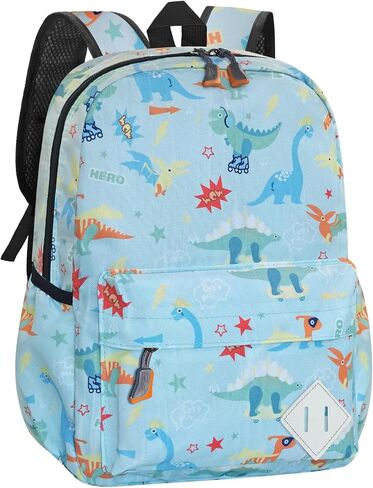 Kids Backpack for Girls Boys - 15 Inch Dinosaur Childrens Backpack Cute School Bag Kindergarten Backpack for Ages 3-8, Black in Kuwait