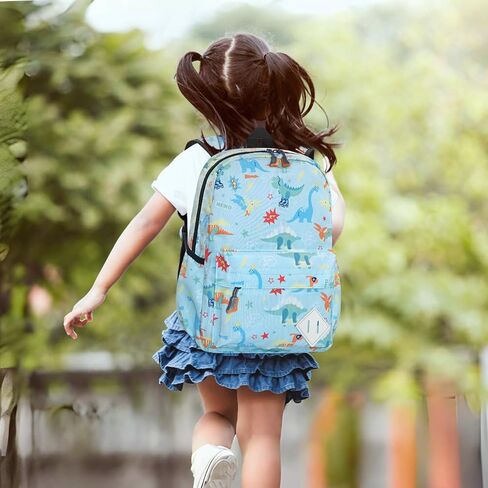 Kids Backpack for Girls Boys - 15 Inch Dinosaur Childrens Backpack Cute School Bag Kindergarten Backpack for Ages 3-8, Black in Kuwait