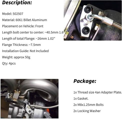 Turbo Oil Feed Line Kit 4AN Braided Compatible with T3 T4 GT35 T70 T66 T61 T60 T04E T04 GT32 GT40 GT42 GT4088R GT4049R GT42R/RS GT4294R GT4202R Turbocharger 41" Oil Return Line Oil Drain Line in Saudi Arabia