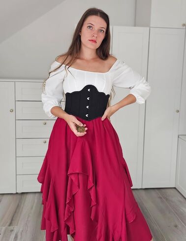 Scarlet Darkness Corset Belt for Women Vintage Renaissance Floral Underbust Corset in Saudi Arabia
