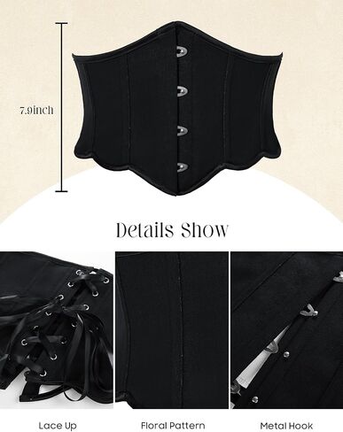 Scarlet Darkness Corset Belt for Women Vintage Renaissance Floral Underbust Corset in Saudi Arabia