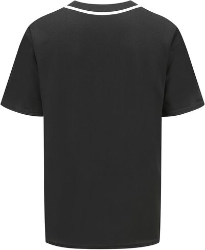 زر الأسفل أسفل قميص البيسبول العادي ، الفارق الفارغ من فريق Softball ، والهيب هوب هوبستر قصير الأكمام القمصان النشطة in Kuwait