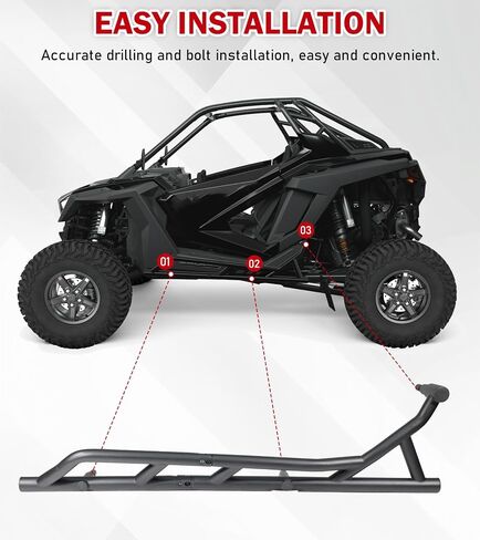 ELITEWILL RZR PRO XP Nerf Bars Rock Sliders Red Fit for 2020-2024 RZR PRO XP, RZR Turbo R and RZR Pro R Side Step Bumper Guard Tree Kickers Replace OEM 2889208-458 2889208-293, 2-Seater in Saudi Arabia
