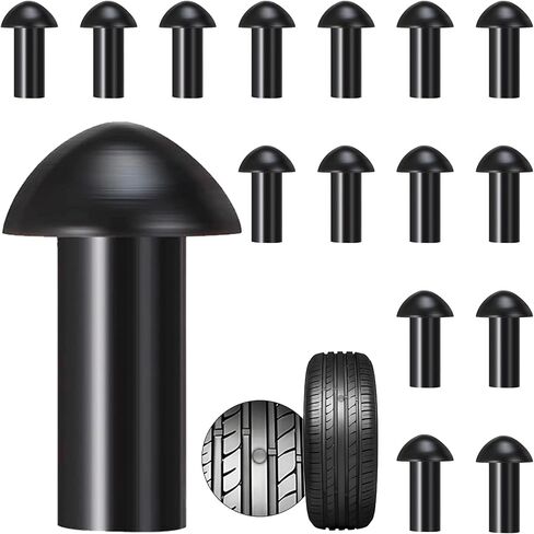 Tubeless Tire Puncture Repair Kit with Mushroom Plug, Repairs punctures and Flat Tires for Motorcycles, Cars, Trucks, ATVs in Kuwait