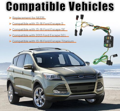 1188869 مجموعة الأسلاك مقطورة ، تسخير الأسلاك المسطح 4-Way متوافق مع 2017-2023 TE-SLA Model 3 2020-2023 TE-SLA Model Y in Kuwait
