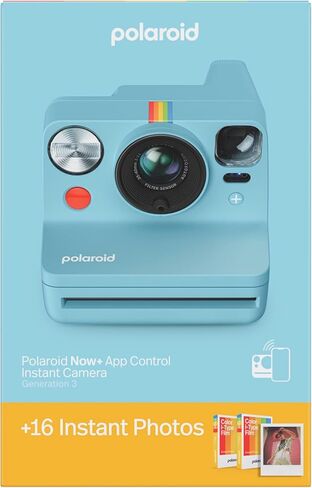 Polaroid Now + 3rd Generation I -Type Camera + Bundle - الآن + تطبيق Bluetooth يتم التحكم في كاميرا بيضاء + 16 صورة ملونة (6562) in Kuwait