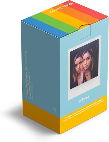 Polaroid Now + 3rd Generation I -Type Camera + Bundle - الآن + تطبيق Bluetooth يتم التحكم في كاميرا بيضاء + 16 صورة ملونة (6562) in Kuwait