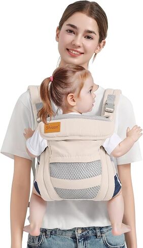 Baby Carrier Newborn to Toddler(8-30lbs), Toddler Carrier with Adjustable Shoulder Strap, Baby Holder Carrier with Breathable Mesh Fabric, Grey in Saudi Arabia