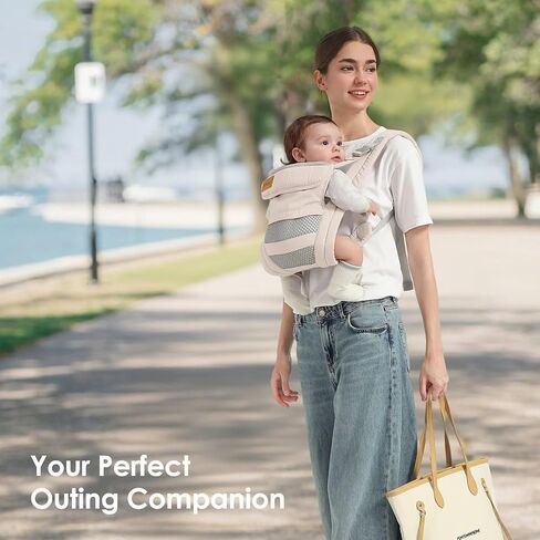 Baby Carrier Newborn to Toddler(8-30lbs), Toddler Carrier with Adjustable Shoulder Strap, Baby Holder Carrier with Breathable Mesh Fabric, Grey in Saudi Arabia