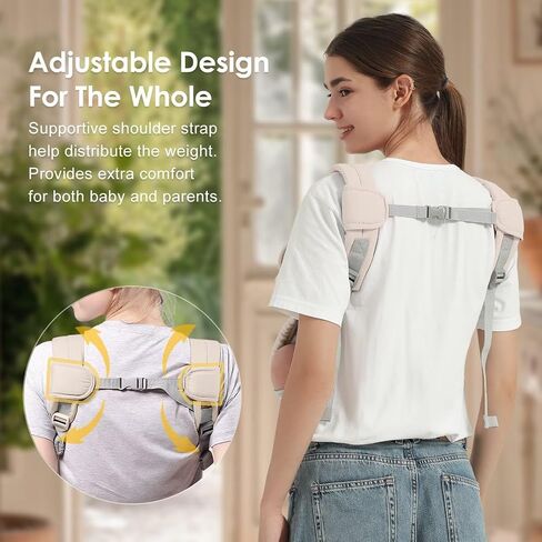 Baby Carrier Newborn to Toddler(8-30lbs), Toddler Carrier with Adjustable Shoulder Strap, Baby Holder Carrier with Breathable Mesh Fabric, Grey in Saudi Arabia