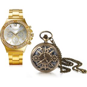 ساعة اليد لانكاردو الذهبية ساعة الجيب Steampunk in Kuwait