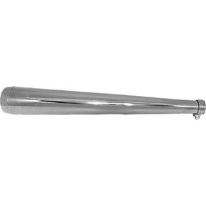 EMGO Chrome Wide Mouth Dunstall Muffler 27-1/4&Prime, Long 80-84050