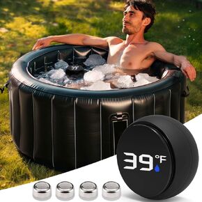 Palksky Ice Bath Thermometer, Waterproof Floating Water Thermometer for Ice Bath, Pool Thermometer, Cold Plunge Ice Bath Thermometer Accessories, Baby Bath Thermometer