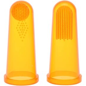 LIFKOME Baby Toothbrush 2pcs Silicone Finger Toothbrush Baby Teething Finger Massager Finger Glove Soft Kids Toothbrush for Training Teething Oral Cleaning Massaging Toddler Toothbrush