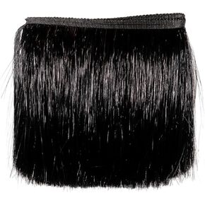 10 Yards 8 Inch Wide Metallic Fringe Trim Tinsel Fringe Tinsel Trim DIY Latin Dance Costume Clothing Accessories Shiny Tassel Lace Fringe Trimming (Purple)