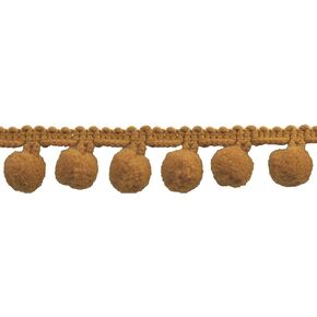 1 1/4 inch Pompom Fringe, BP-101-10 Gold, 10 Yard roll