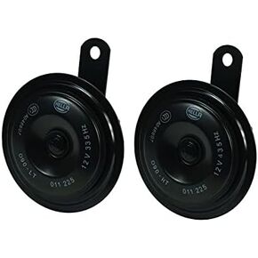 Hella DISC HORN BLISTER PACK BLACK LOWTONE 92MM 12V UNIV 012588141