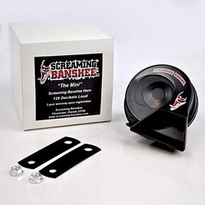 Screaming Banshee Mini Banshee Horn Kit, 126dB, Universal Upgrade for Most Motorcycles, Compact and Louder than most American and metric OEM, Easy Installation, 2 Year Warranty