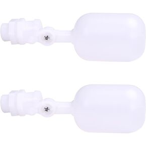GOVALVE PVC Float Ball Valve - 3/8 Inch Mini Plastic Water Float Ball Valve with Adjustable Arm for Water Level Control to Water Tank (Pack of 4)