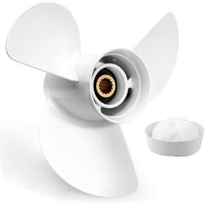 مروحة خارجية 13 1/4 × 17-K متوافقة مع محركات ياماها 60HP 70HP 75HP 80HP 85HP 90HP 115HP 130HP- 15 Tooth-RH تحل محل 6E5-45945-01-EL - محرك القارب من الألومنيوم in Kuwait