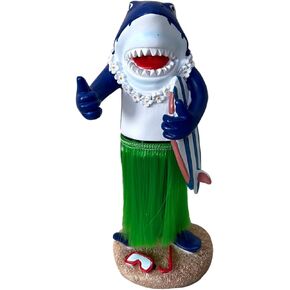 Hawaiian Dashboard Hula Shark Bobbleheads Car Collection Figurine Gifts for Home Decor Decoration Tiki Doll Dashboard 6" Valentines Gift Shark Week Toy
