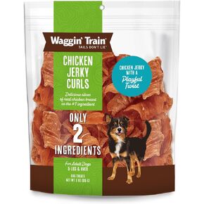 Waggin' Train Limited Ingredient, Grain Free Dog Jerky Treat, Chicken Jerky Curls - (6 Count) 3 oz. Pouch
