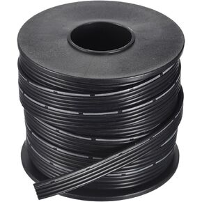 MECCANIXITY 20AWG Silicone Ribbon Cable 5Pin 20 Gauge Flat Cable Flexible Silicone Wire 1.5m/4.9ft Black Stranded Tinned Copper Wire for Model Plane, Model Car, Electric Appliance