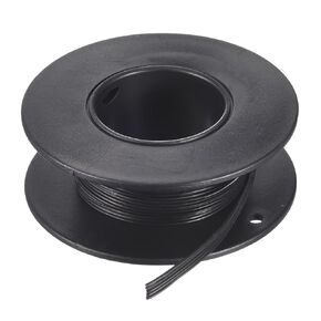 MECCANIXITY 20AWG كابل شريط السيليكون 5Pin 20 قياس كابل مسطح سلك السيليكون المرن 3m / 9.8ft سلك نحاسي أسود مجدول لطائرة نموذجية، سيارة نموذجية، جهاز كهربائي