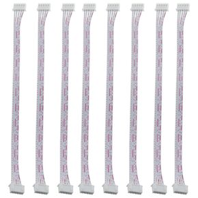 Heyous 8PCS XH Double Header Reverse Red and White Row Adapter Cable 7.9 Inch/20cm2.54 mm Pitch 5 Pin Female to Female JST XH Female Connector Flat Ribbon Cable