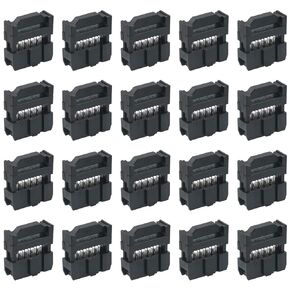IDC Socket CHENJIN 20PCS 2x5 FC-10P 2.54mm Dual Rows IDC Sockets Female Connector for Flat Ribbon Cable