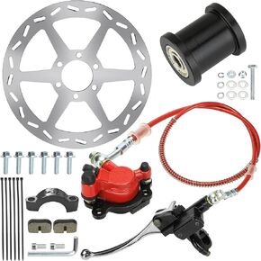 YOXUFA Mini Bike Hydraulic Brake Caliper Kit + 180mm Mini Bike Disc Brake Rotor for Baja Doodle Bug DB30 Blitz Dirt Bug Racer Coleman Motovox Predator 79cc 97cc 2.8hp Engine Parts