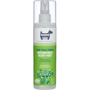 hownd Yup You Stink! Refreshing Body Mist For Smelly Dogs - Made With Eucalyptus & Cedarwood - Absorbs Strong Odors & Refreshes Coat - Long-Lasting Fresh Fragrance - Vegan, Cruelty Free - 8.45oz
