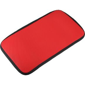 X AUTOHAUX Universal 32x19cm Car Center Console Lid Protector Car Armrest Cushion Waterproof PU Leather Armrest Seat Box Cover Pad for Vehicle Black Gray