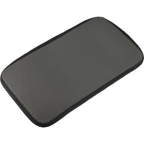 X AUTOHAUX Universal 32x19cm Car Center Console Lid Protector Car Armrest Cushion Waterproof PU Leather Armrest Seat Box Cover Pad for Vehicle Black Gray