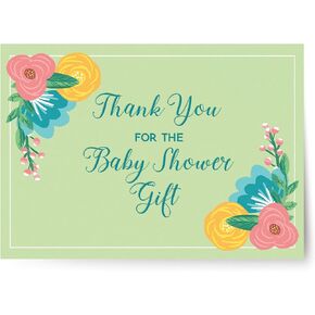 Designer Greetings Thank You Cards, Gender Neutral (8 Thank-You Notes and Envelopes for Baby Shower - Baby Boy or Baby Girl)