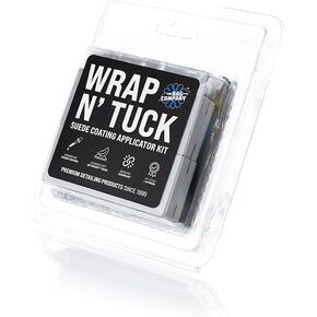 The Rag Company - Wrap N' Tuck Suede Coating Applicator Kit - Ultra Soft and Smooth Applicator for Spreading and Leveling Exterior Coatings - Reusable Foam Tool and Super Soft Suede Cloths