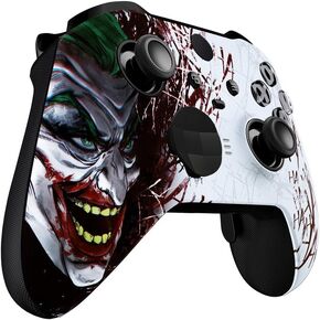 eXtremeRate Front Housing Shell for Xbox One Elite Series 2, Custom Faceplate with Accent Rings for Xbox Elite 2 Core Controller (Model 1797) - Blood Zombie