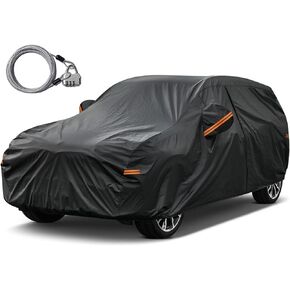 Kayme Sedan Car Cover Waterproof All Weather with Lock and Zipper, Sun Uv Rain Protection Outdoor, Universal Fit Versa/350Z, Audi A3 (Up to 175 Inch) H1/Black
