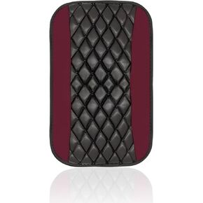 HAOBO Auto Center Console Pad, Car Center Console Cushion Pad, Leather Waterproof Armrest Seat Box Cover Protector, Car Interior Protection Accessories for Most Cars, Trucks, SUVs (Black)