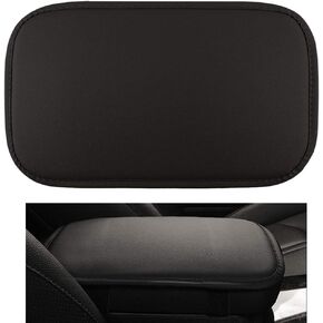 Dotesy Auto Center Console Cover Armrest Pads, PU Leather Universal Car Center Console Box Arm Rest Pads Cushion Protector (Beige)